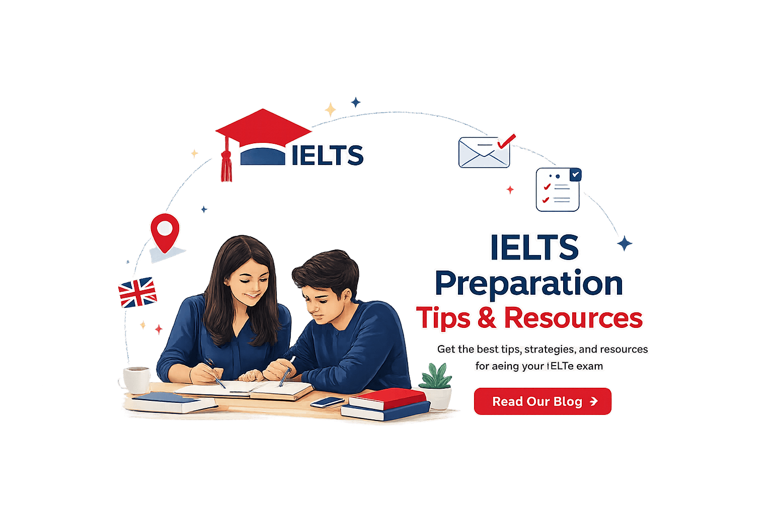 Students preparing for their IELTS exam